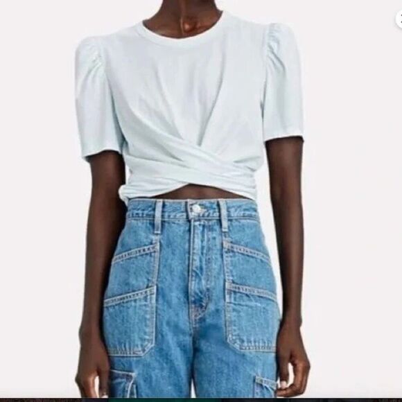 A.L.C. Tops - A.L.C Monica Wrap Cotton T-Shirt